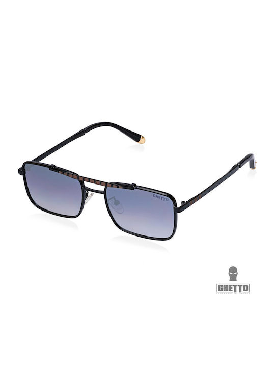 Ghetto Unisex Sonnenbrille mit Silber Gestell und Silber Spiegel Linse K39086BB silver