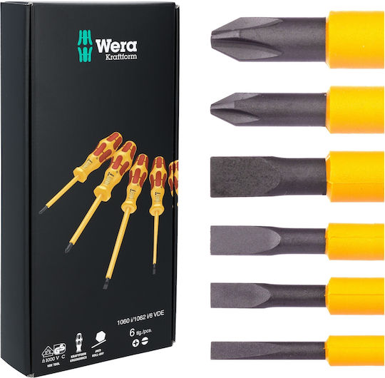 Wera Σετ 6 Κατσαβίδια Ηλεκτρολόγου VDE 1000V 1060 i/1062 i/6