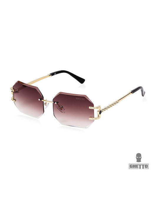 Ghetto Women's Sunglasses with Brown Frame and Brown Lens K39079-C02 BROWN