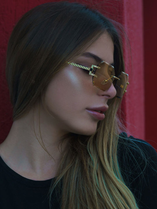 Ghetto Women's Sunglasses with Brown Frame and Brown Lens K39079-C02 BROWN