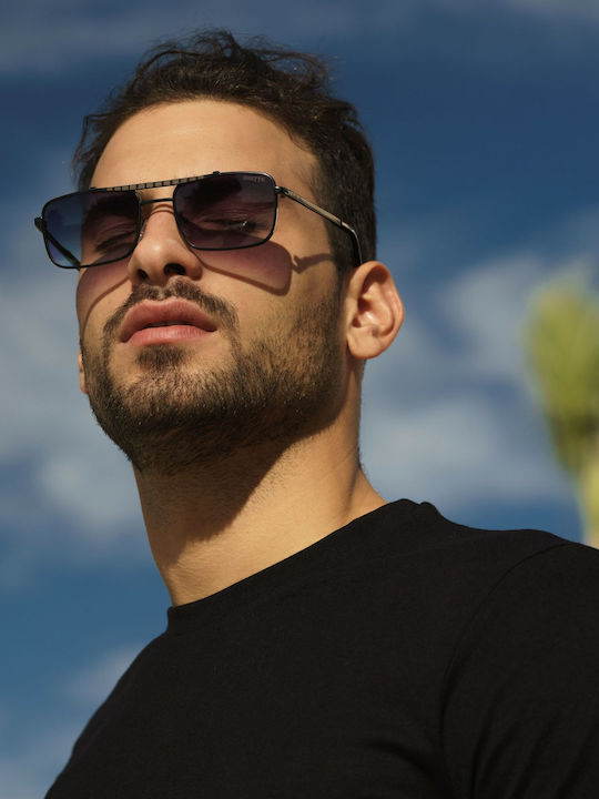 Ghetto Unisex Sonnenbrille mit Silber Gestell und Silber Spiegel Linse K39086BB silver