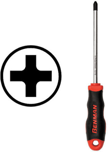 Benman Maxpower Screwdriver Cross Size PH2x100mm
