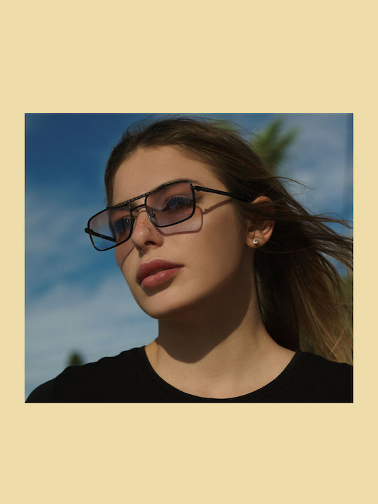 Ghetto Unisex Sonnenbrille mit Silber Gestell und Silber Spiegel Linse K39086BB silver