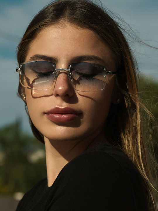 Ghetto Unisex Sunglasses with Light Blue Frame and Light Blue Lens K36287 LightBlue Clear