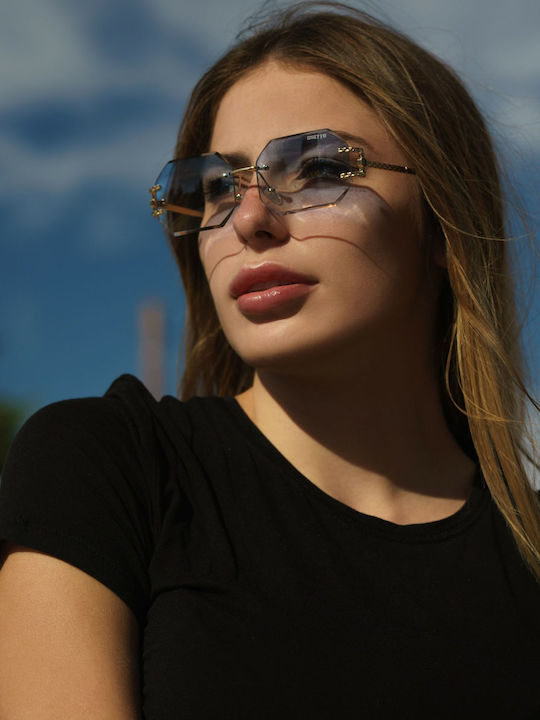Ghetto Women's Sunglasses with Purple Frame and Purple Lens K39079-C04 PURPLE
