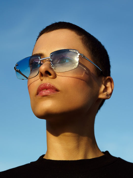 Ghetto Unisex Sunglasses with Light Blue Frame and Light Blue Lens K36287 LightBlue Clear