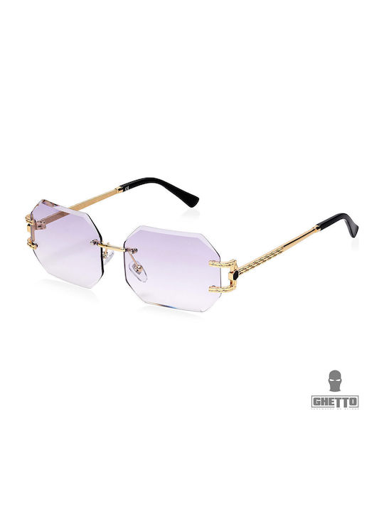 Ghetto Women's Sunglasses with Blue Frame and Blue Lens K39079-C03 BLUE