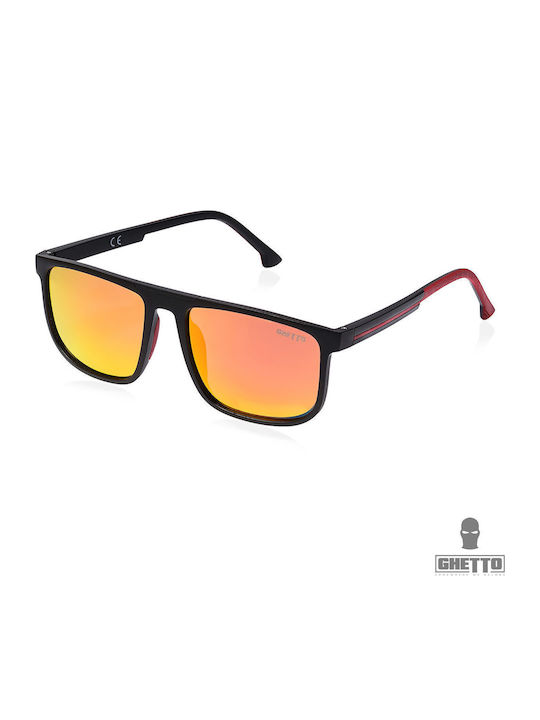 Ghetto Herren Sonnenbrille mit Silber Gestell und Silber Spiegel Linse K38189 SILVER