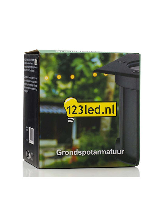 123led Rechteckig Rahmen für Spots GU10 Schwarz 12x12cm. 1Stück