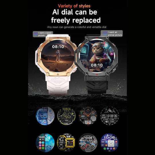 Smartwatch Microwear Kc91 Rosa Silikon