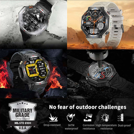 Microwear Kc91 Smartwatch Black Silicone