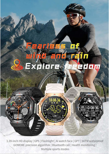 Microwear Kc91 Smartwatch Black Silicone