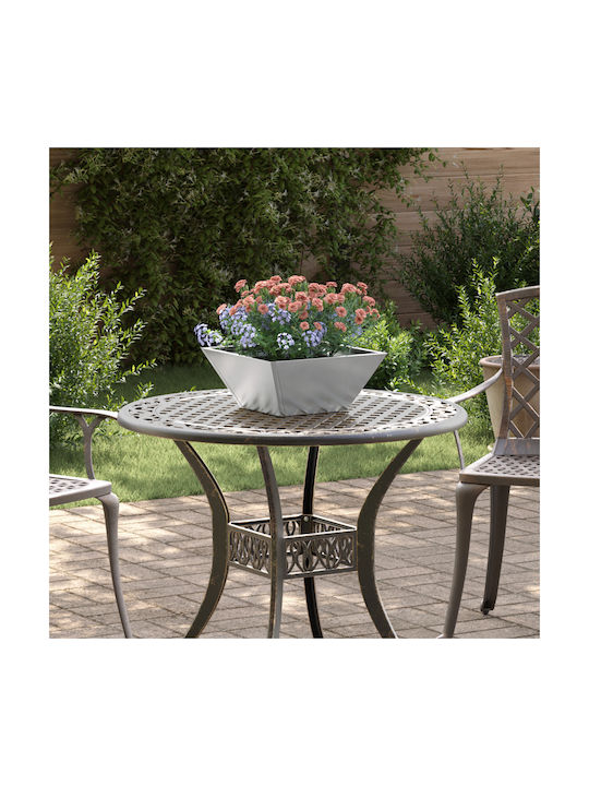 vidaXL Set 5 Metallische Pflanzgefäße Silber 35x15cm