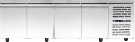 Niki Inox Congelator Comercial Bancă Congelare 610lt și 746W Oțel Inoxidabil cu 4 Uși P230 x L70 x Î88cm