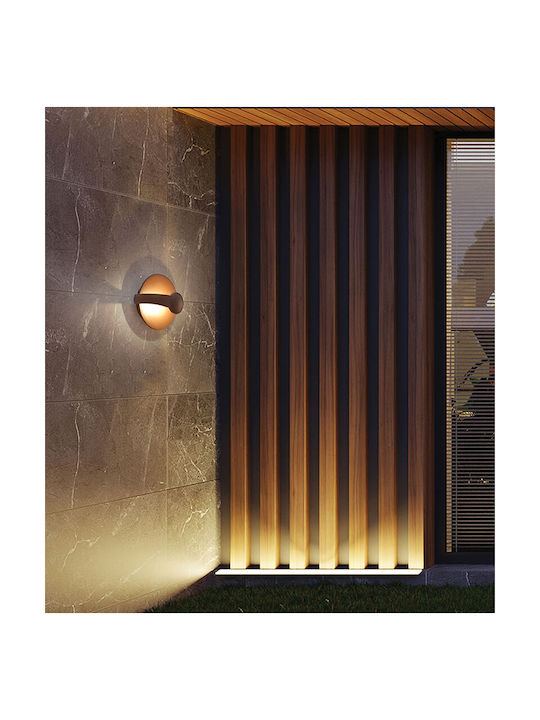 Viokef Wall-Mounted Outdoor Ceiling Lamp LED IP65 12W with Warm White Light 21.5x12.8x18.3cm
