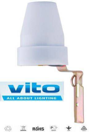 Vito Adjustable Day / Night Photocell 5-50 Lux 10A IP44