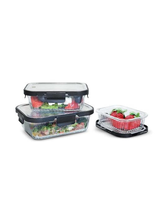 Iris Barcelona Lunchbox Glas 3Stück