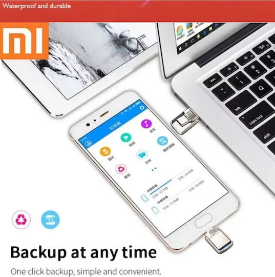 Xiaomi Stick USB Metalic 512GB – OTG USB 3.0 Pentru Telefoane și Calculatoare Mi950