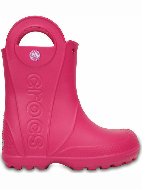 Kids Wellies Handle Rain Pink