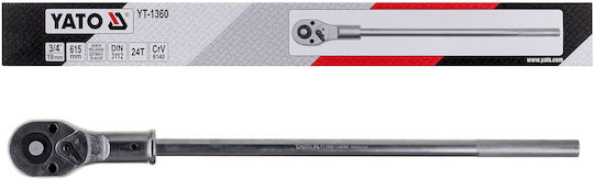 Yato Ratschen 24 Zähne mit Vierkant 3/4" Länge 62.5cm.