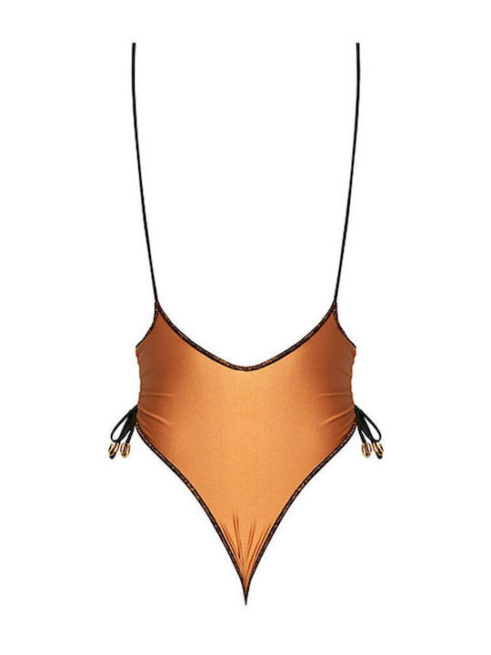 One-Piece Swimsuit Brown