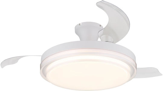 Globo Lighting Beliz Ceiling Fan 100cm with Light Fixture White