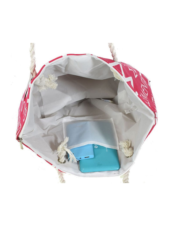 Seagull Fabric Beach Bag Fuchsia