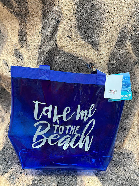 Miami Beach Πλαστική Τσάντα Θαλάσσης Μπλε