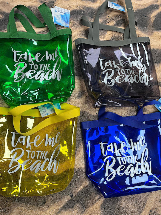 Miami Beach Πλαστική Τσάντα Θαλάσσης Μπλε