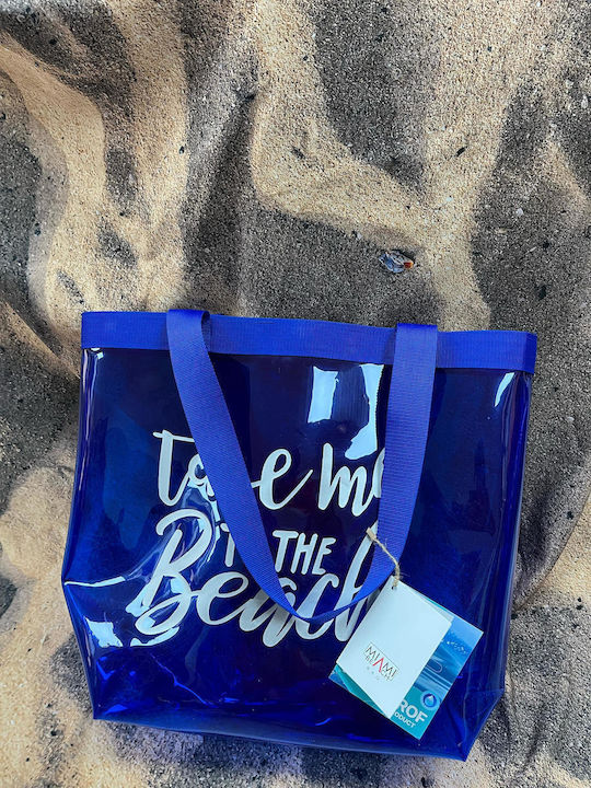 Miami Beach Πλαστική Τσάντα Θαλάσσης Μπλε