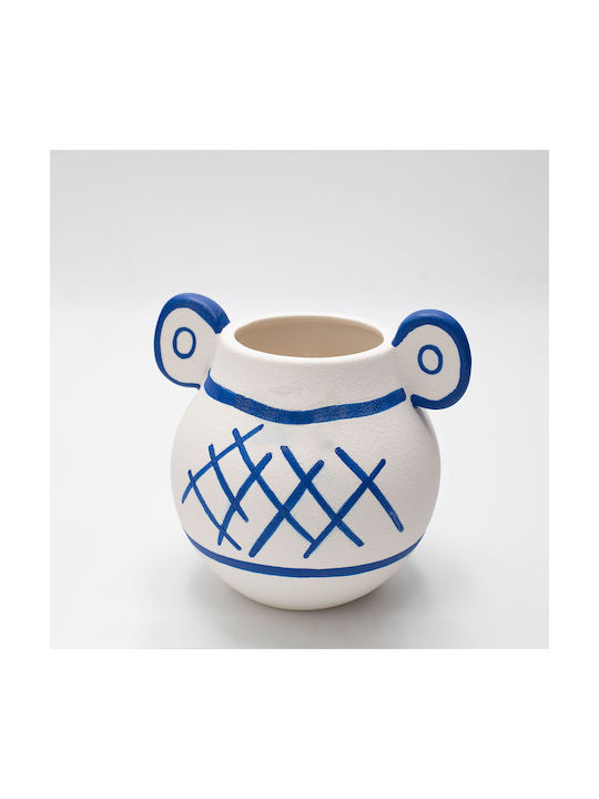 Decorative Vase White 13.5x10x15.9cm