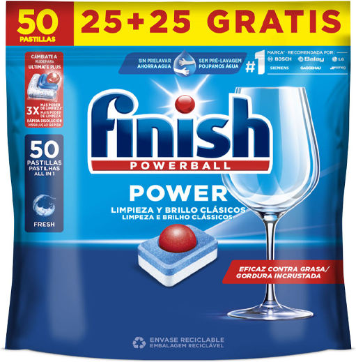 Finish Powerball Classic 50 Dishwasher Capsules