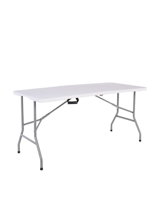 Tisch Zusammenklappbar White, Grey 180x70x74cm