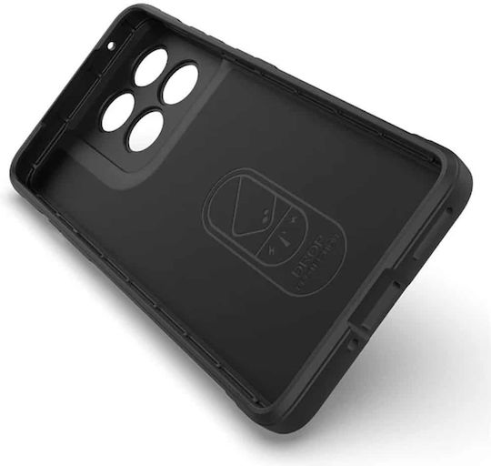 Techsuit Magic Umschlag Rückseite Silikon Schwarz (Motorola Edge 60 Pro)