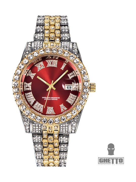 Ghetto Women's Watch with Silver Metal Bracelet