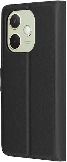 Techsuit Folio Wallet Leather / Silicone Black (Oppo A5 Pro)