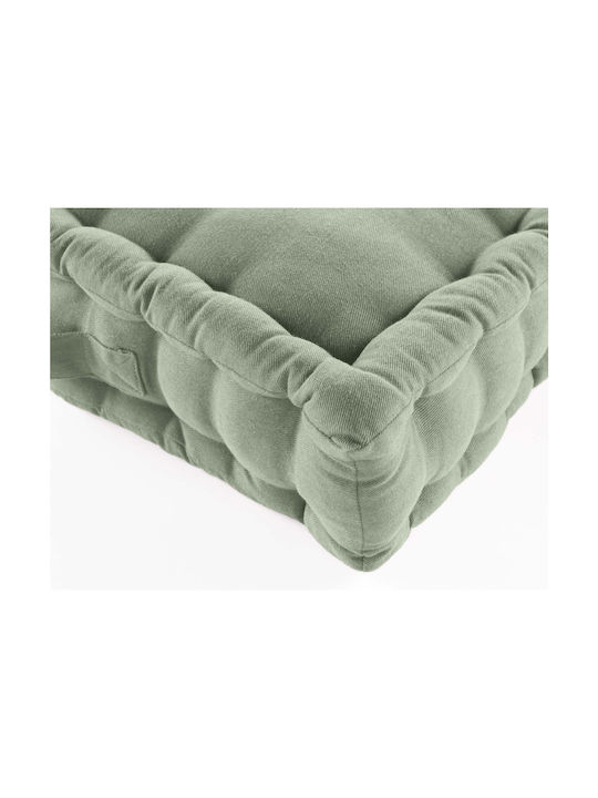 Atmosphera Sofa Cushion Twily Douceur D'intérieur From 100% Cotton Green Mint 50x50cm
