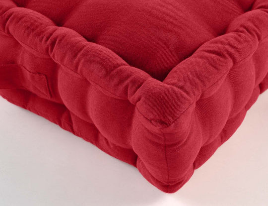 Atmosphera Μαξιλάρι Καναπέ Twily Douceur D'intérieur από 100% Βαμβάκι Κόκκινο 50x50εκ.