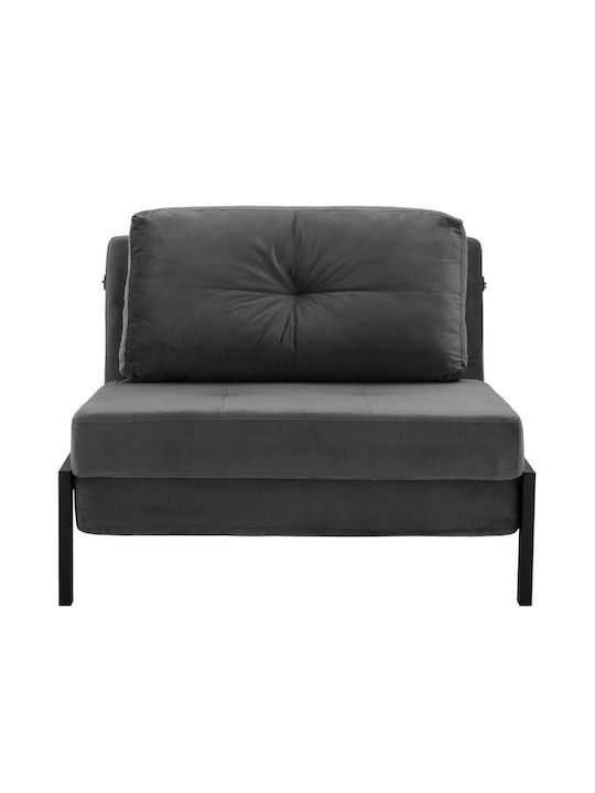 Constance Schlafsessel Samt Grey 95x92x66cm