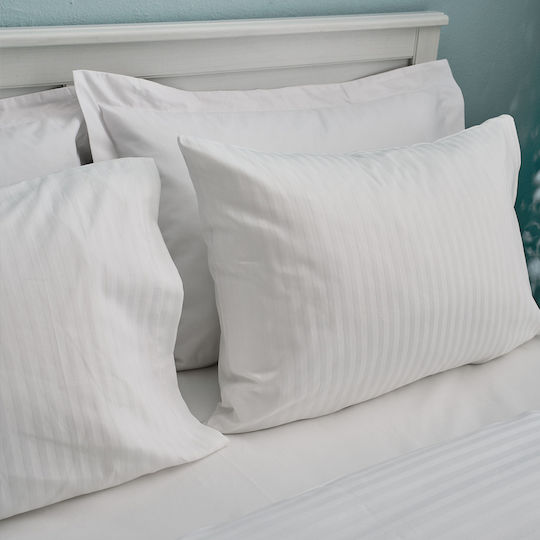 Charalambidis Textiles Duvet Cover Single 160x240 Stripe White