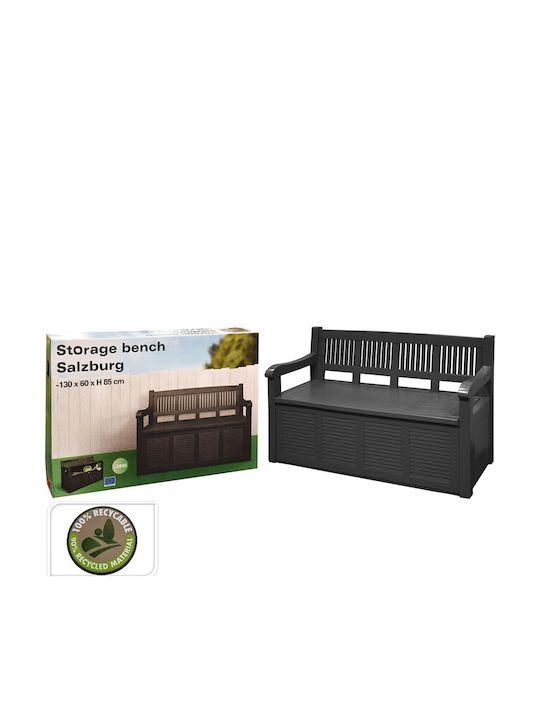 Salzburg Outdoor Bench Plastic with Chest 130x60x85cm