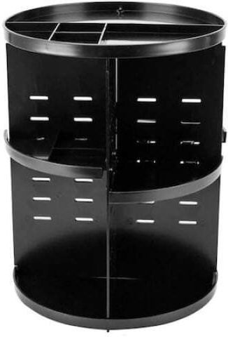 Stand Rotativ De Organizare Cosmetice Cu Niveluri Negru