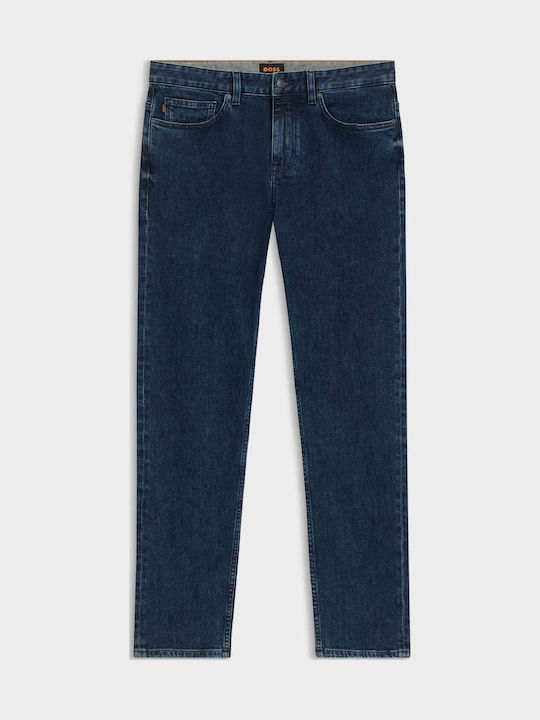 Delaware Men's Jeans Pants with Slim Narrow Fit Dark Aged Denim