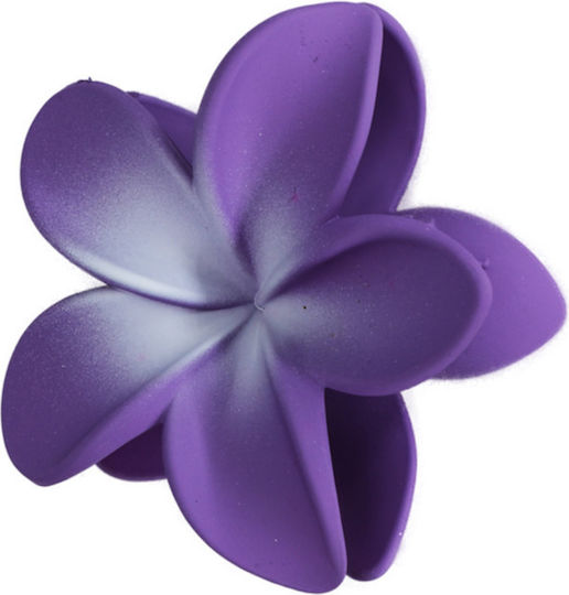 Velvet Hair Claw 8cm Flower – K 0204-74 Purple Purple