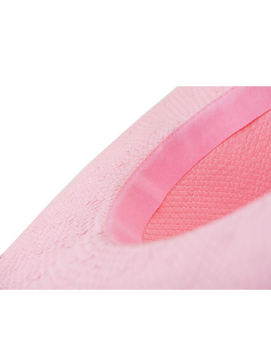 Brims and Trims Γυναικείο Ψάθινο Καπέλο Floppy Ροζ