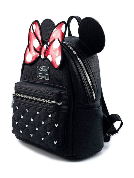 Loungefly Παιδική Τσάντα Πλάτης Μαύρη 26.7x22.9x11.43εκ. Disney Minnie Bow