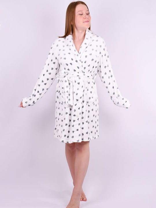 Tress Winter Damen Robe White