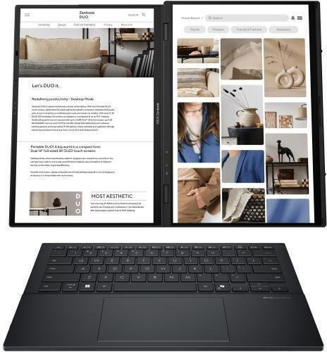 Asus ZenBook Duo 14 OLED UX8406CA-QL118X 14" Full HD Ecran Tactil (Ultra 7-255H/32GB/1TB SSD/Windows 11 Pro) Gri Inkwell (Tastatură Internațională Engleză)