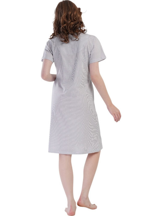 Vienetta Secret Nightgown Maternity & Nursing Gray