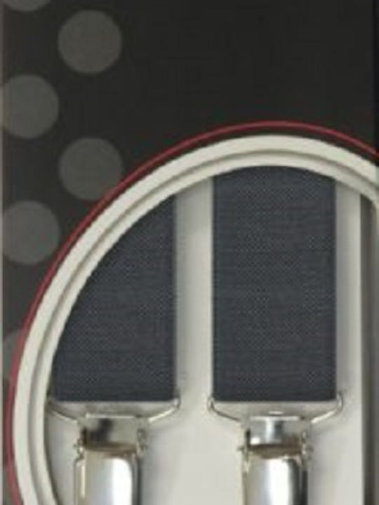 Victoria Monochrome Suspenders 2.5 Cm 62025 4 Clips Grey